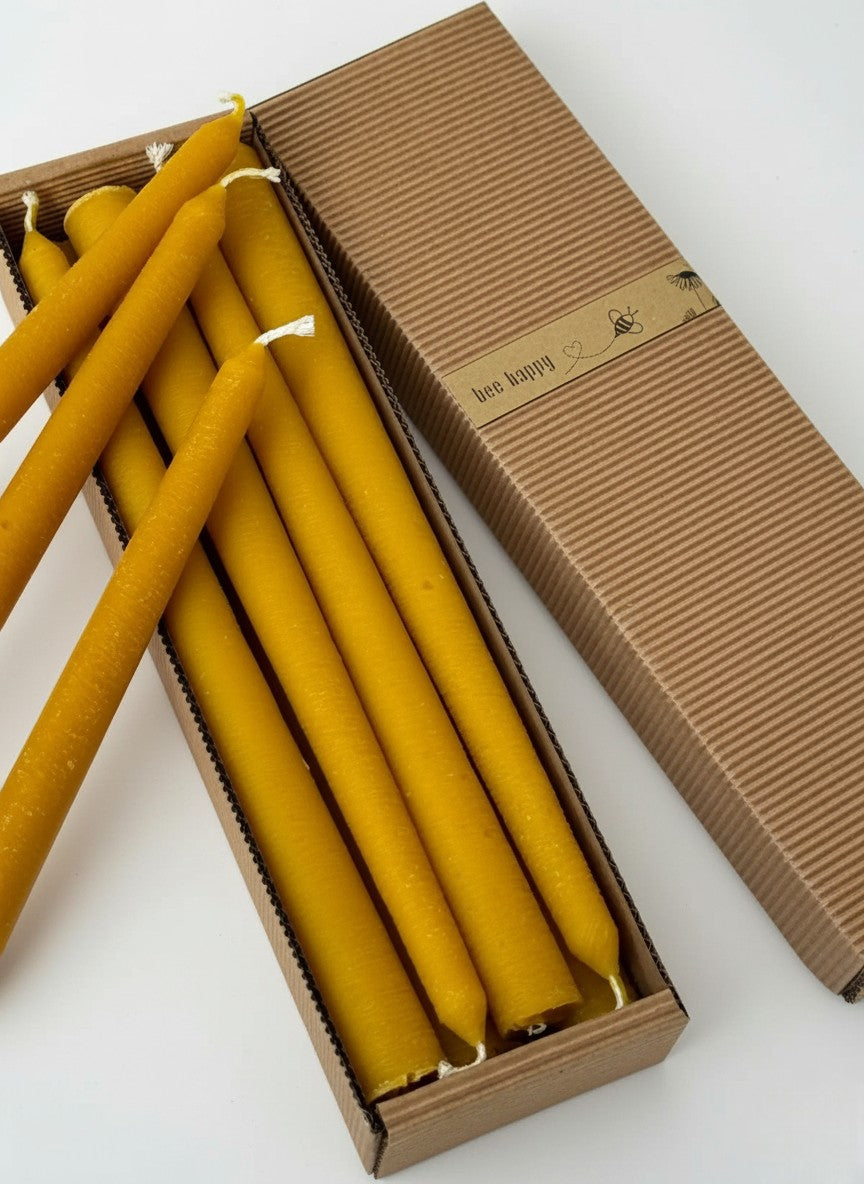 świece proste do świecznika z wosku pszczelego