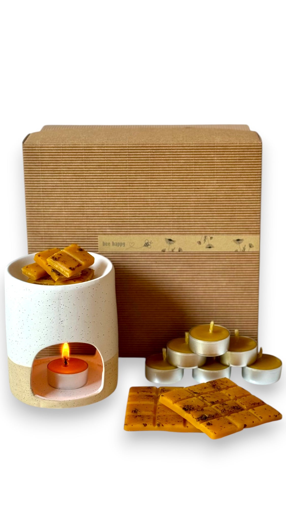 Kominek do aromaterapii z woskiem pszczelim i propolisem