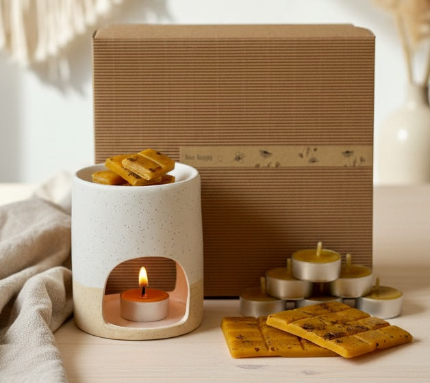 Kominek do aromaterapii z woskiem pszczelim i propolisem