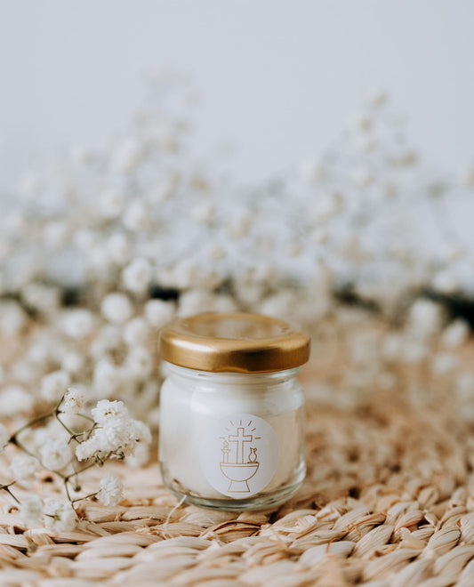 Podziękowania dla Gości na Chrzest – Mini Świeczka Naturalna z Wosku Pszczelego