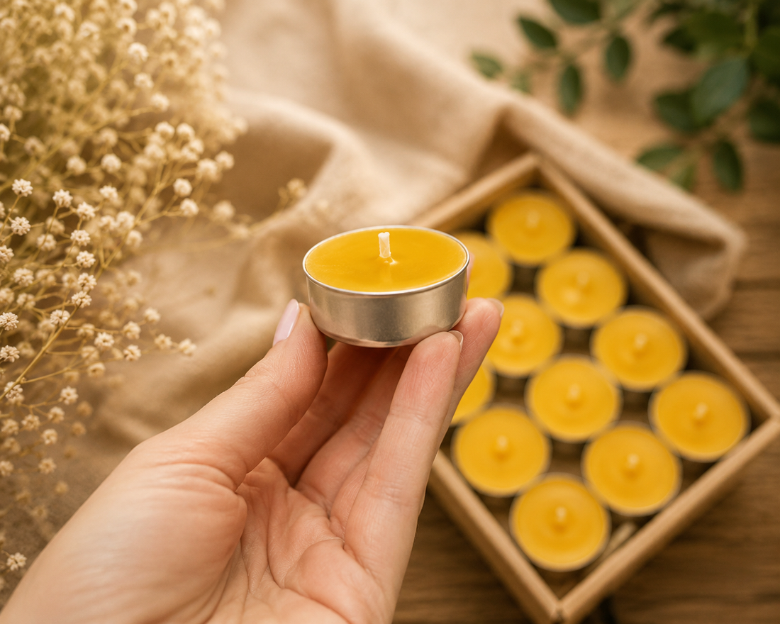 Tealight z wosku pszczelego – naturalna świeca do każdego wnętrza