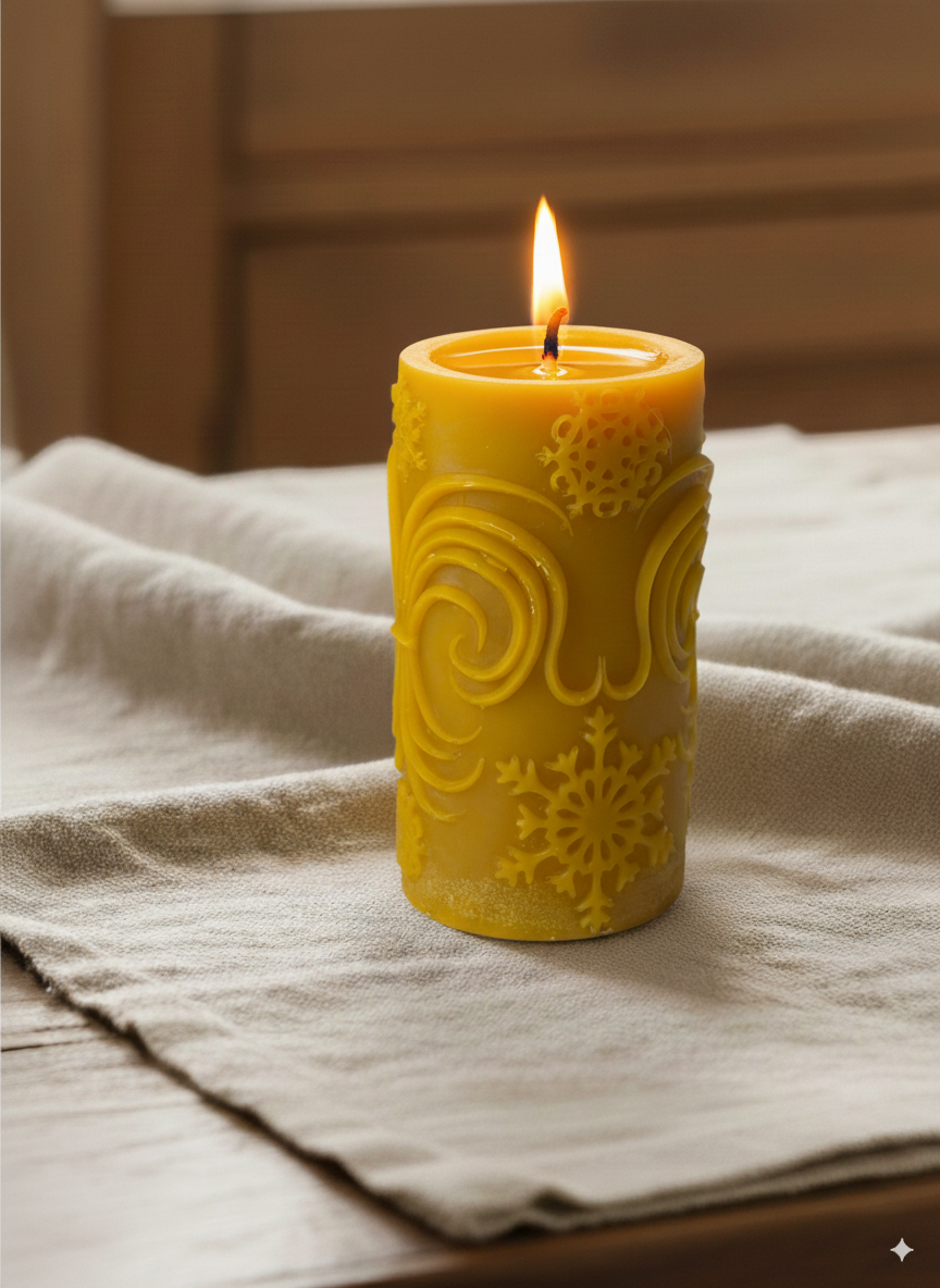 świeca z wosku pszczelego 