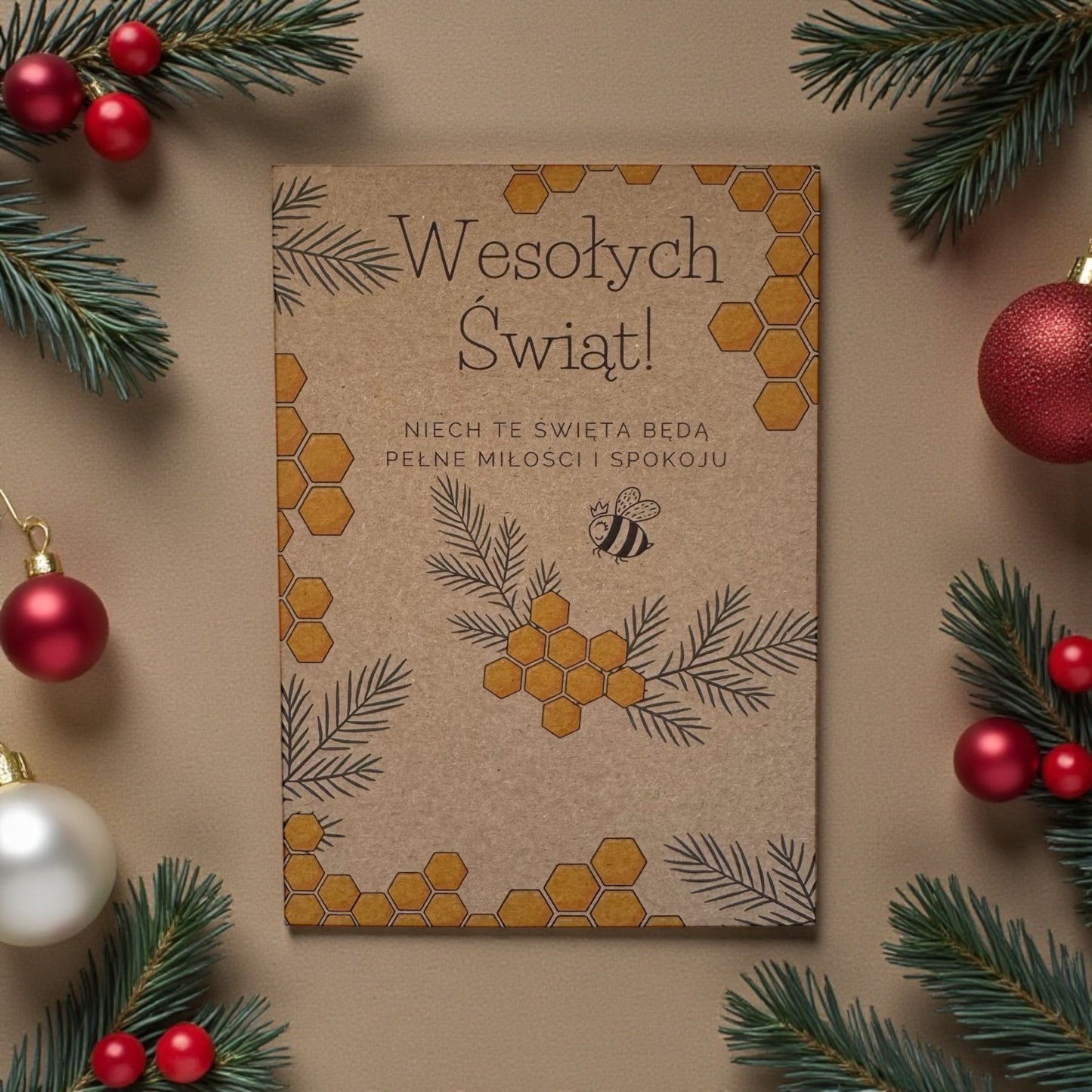 Wigilijny Zestaw Tradycji- Opłatek, Sianko, Miód i Świeca