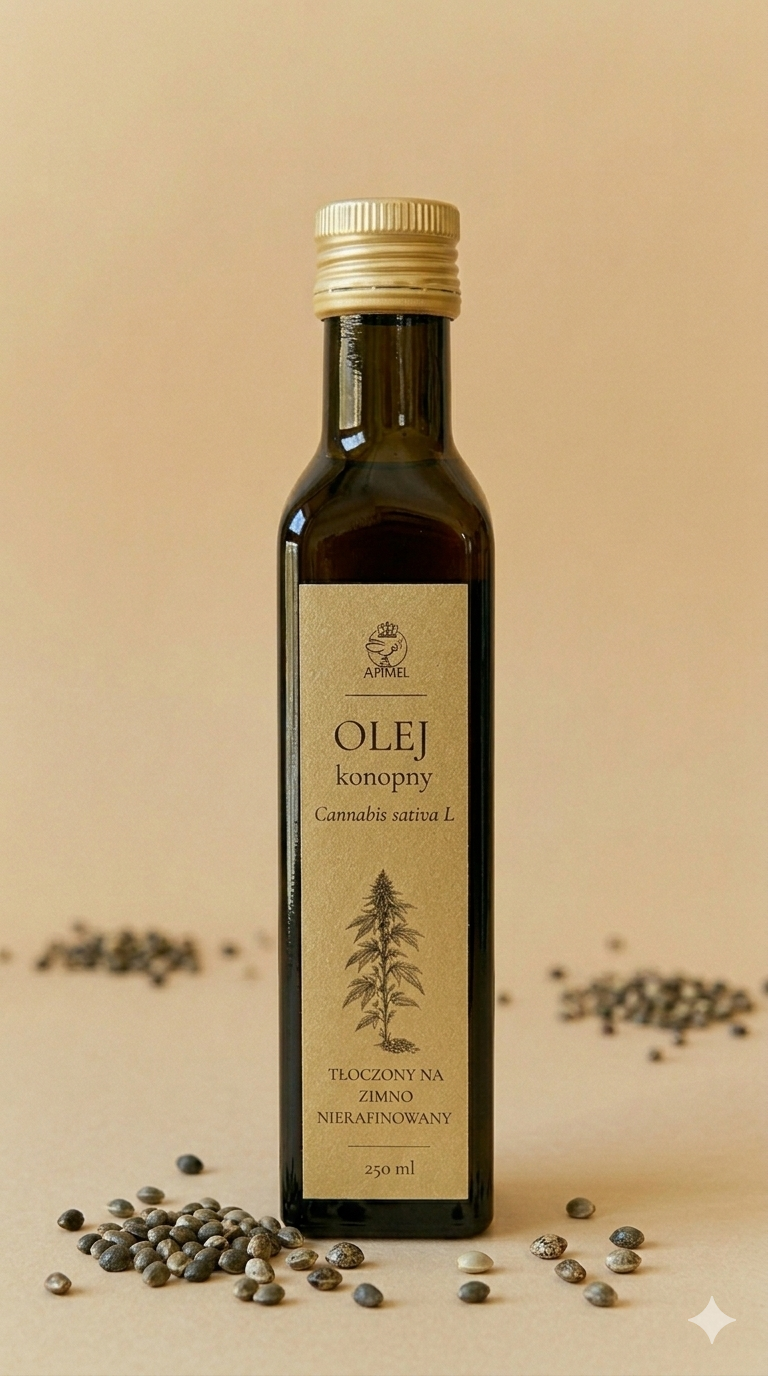 Olej Lniany tłoczony na zimno nierafinowany 250 ml