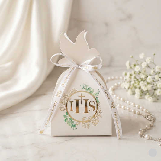 Podziękowania dla Gości – Świeczka Sojowa Komunia Święta ✨🤍