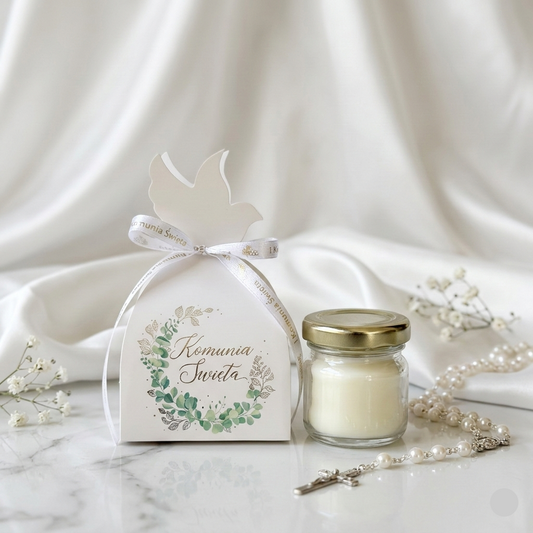 Podziękowania dla Gości – Świeczka Sojowa Komunia Święta ✨