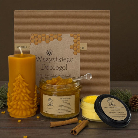 Zestaw Bee Christmas Otulające ciepło pszczelego ula