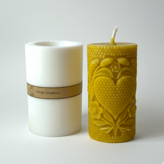 forma silikonowa do świecy z wosku pszczelego serce
