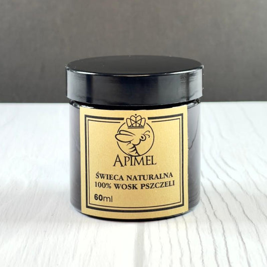 Świece w szkle z wosku pszczelego - 60 ml