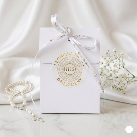 Mini świeczka sojowa komunia złota podziękowanie dla gości