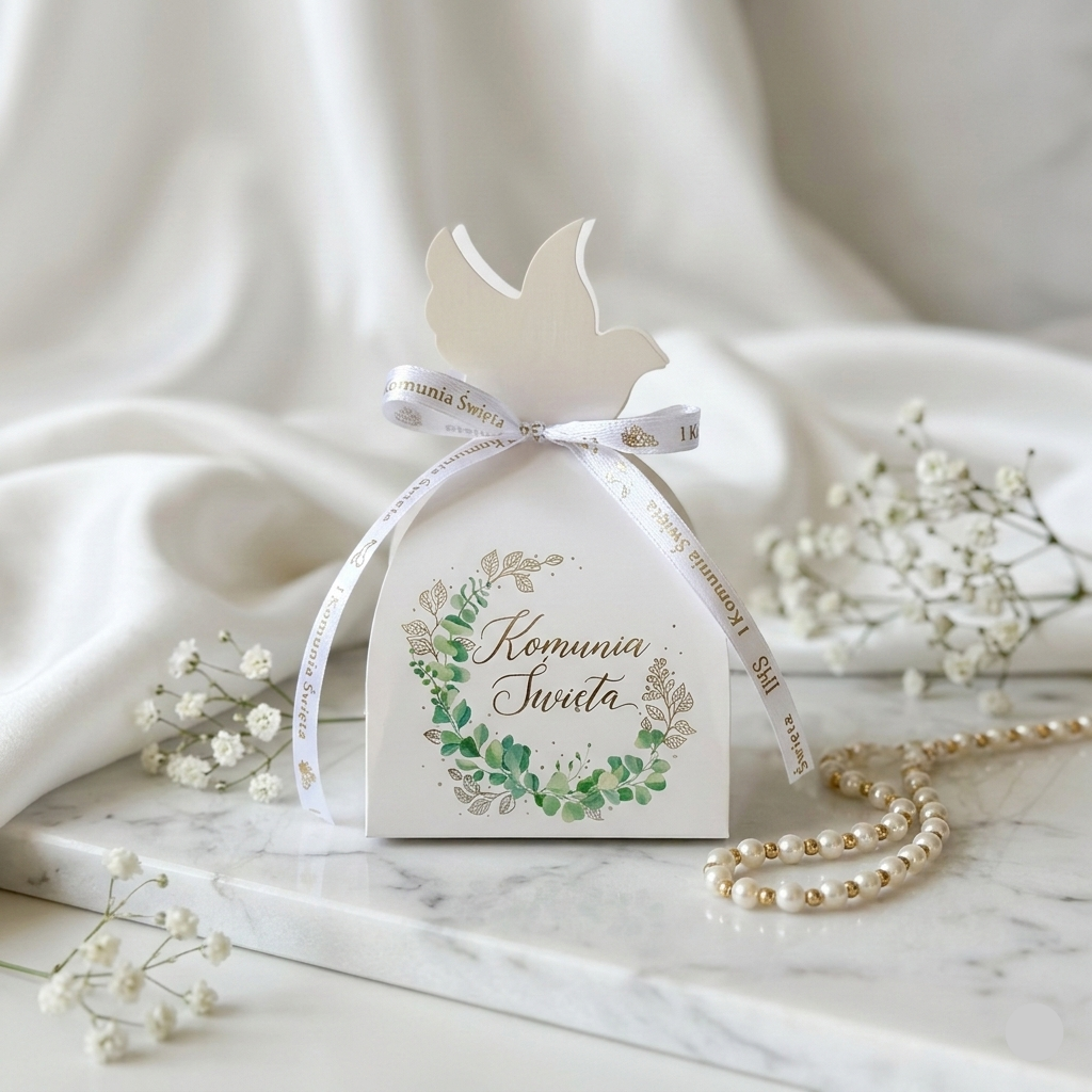 mini świeczka sojowa komunia święta podziękowania dla gości personalizowany prezent