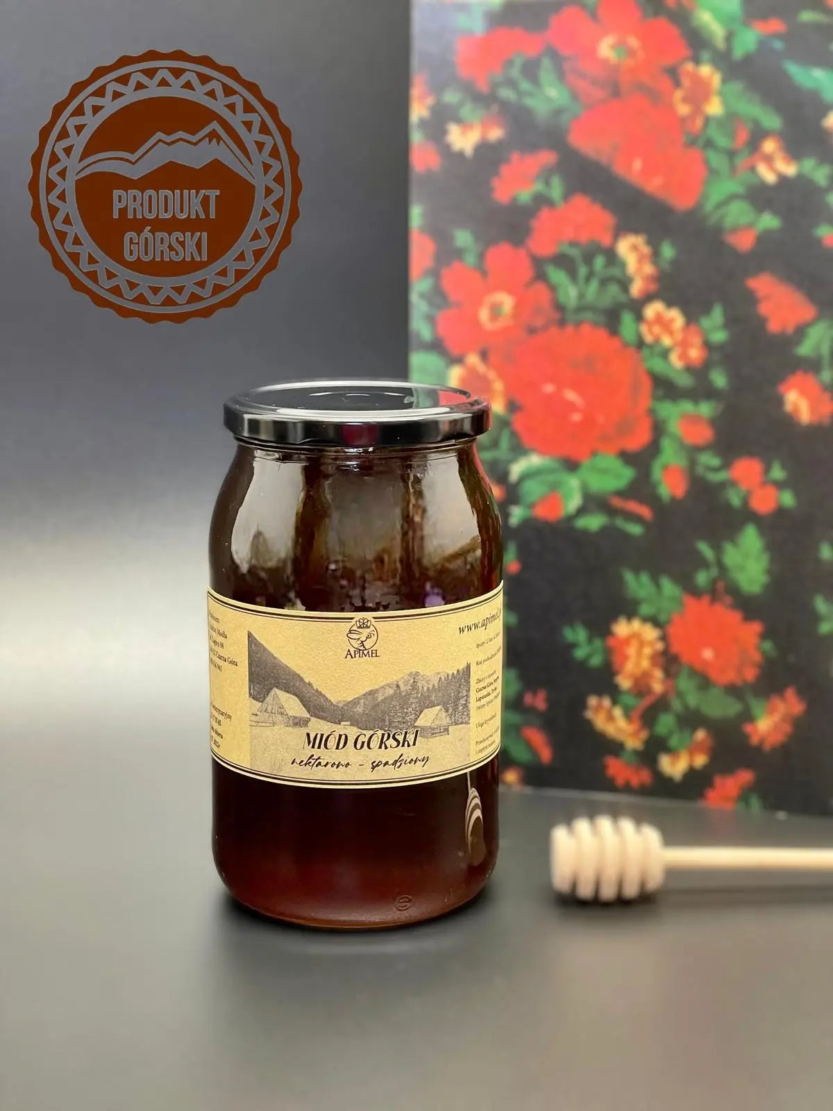 miód spadziowy iglasty 1200 g miód górski naturalny z pasieki