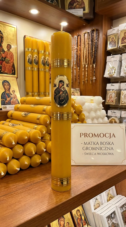 Świeca Gromnica z wosku pszczelego – Gromniczna