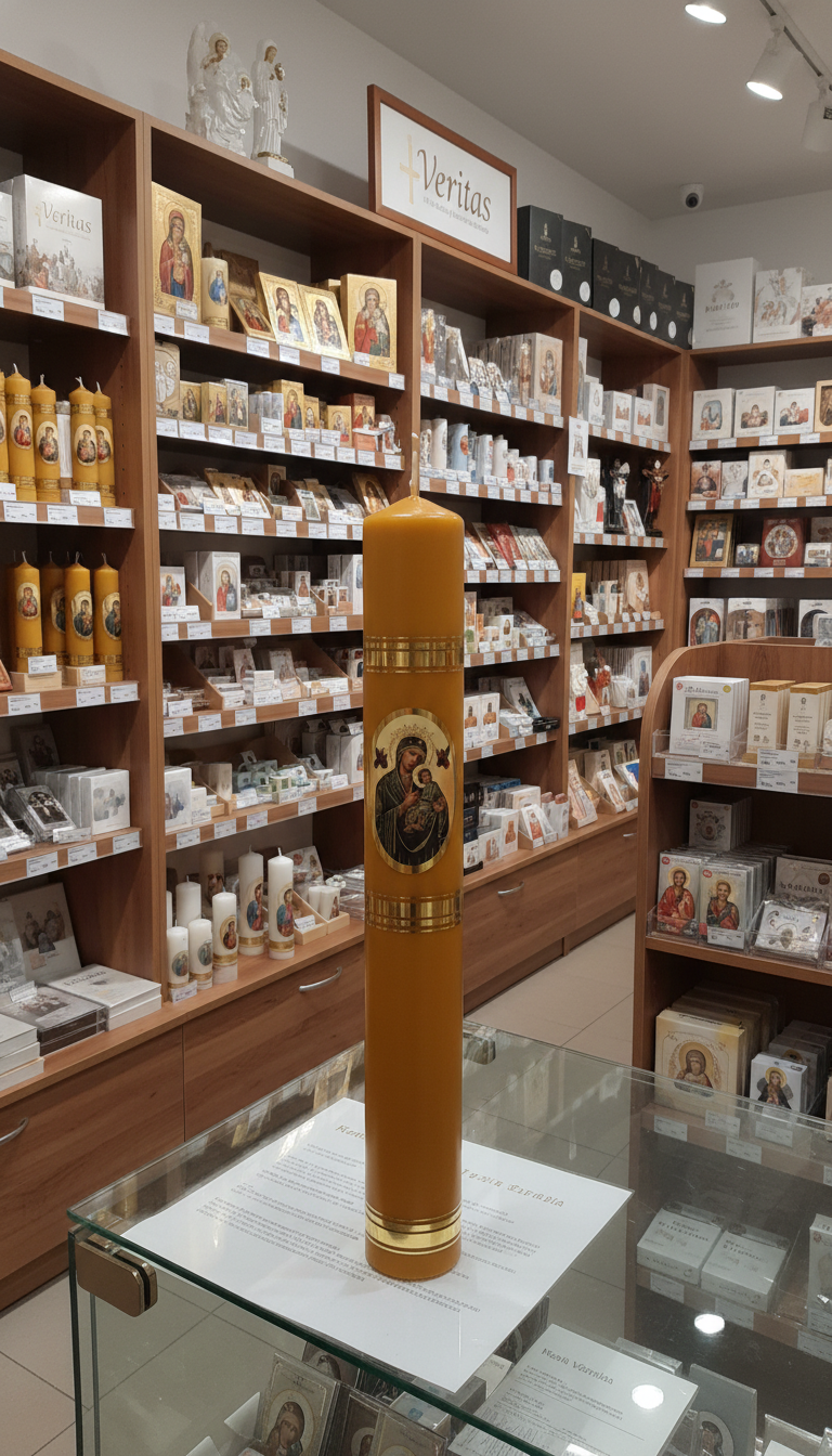 Świeca Gromnica z wosku pszczelego – Gromniczna