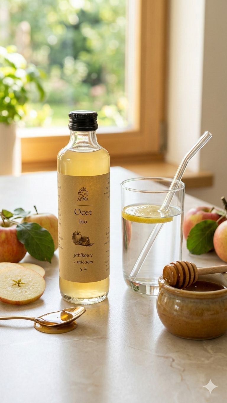Ocet jabłkowy z miodem BIO 250 ml — Apimel