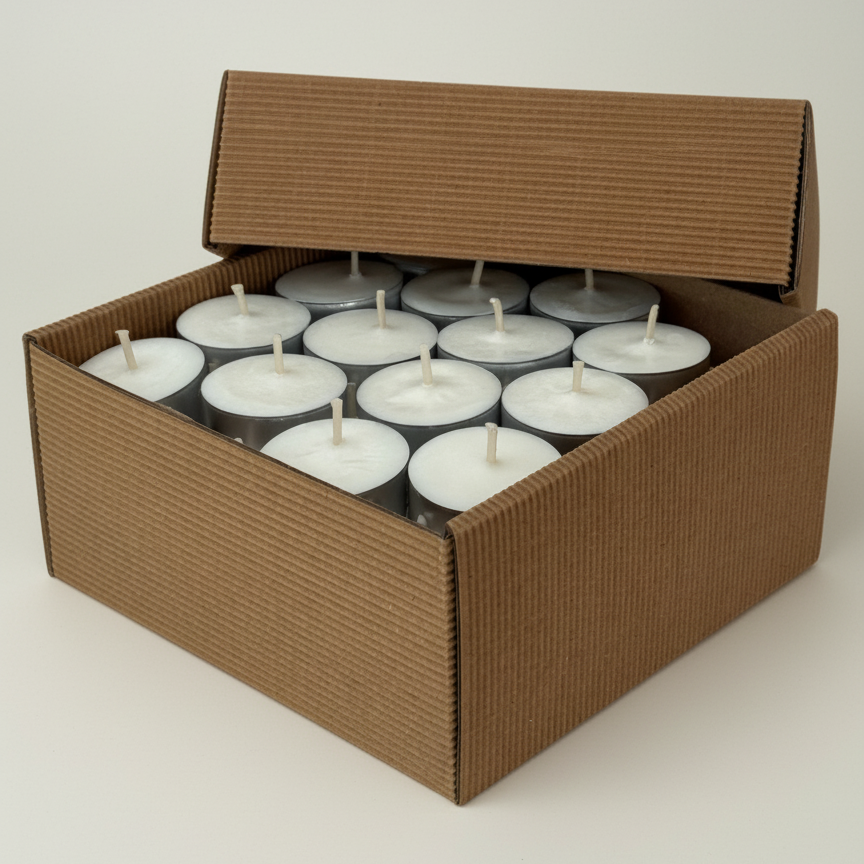 podgrzewacze tealight z wosku sojowego 56 szt ekologiczne świeczki bezzapachowe Apimel