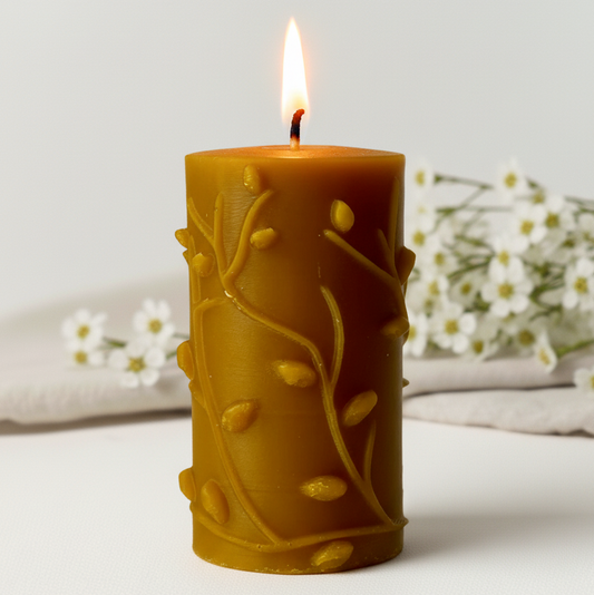 Świeca z wosku pszczelego bazie dekoracyjna świeca wiosenna naturalna
