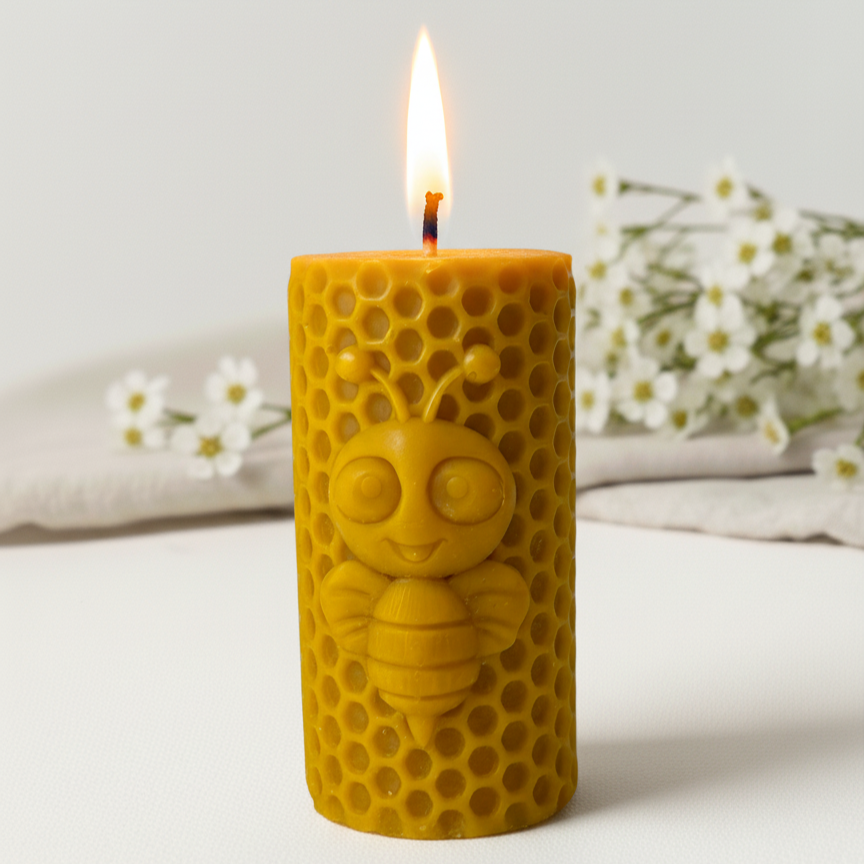 Świeca z wosku pszczelego Bajkowa Pszczoła Apimel dekoracyjna z motywem pszczoły